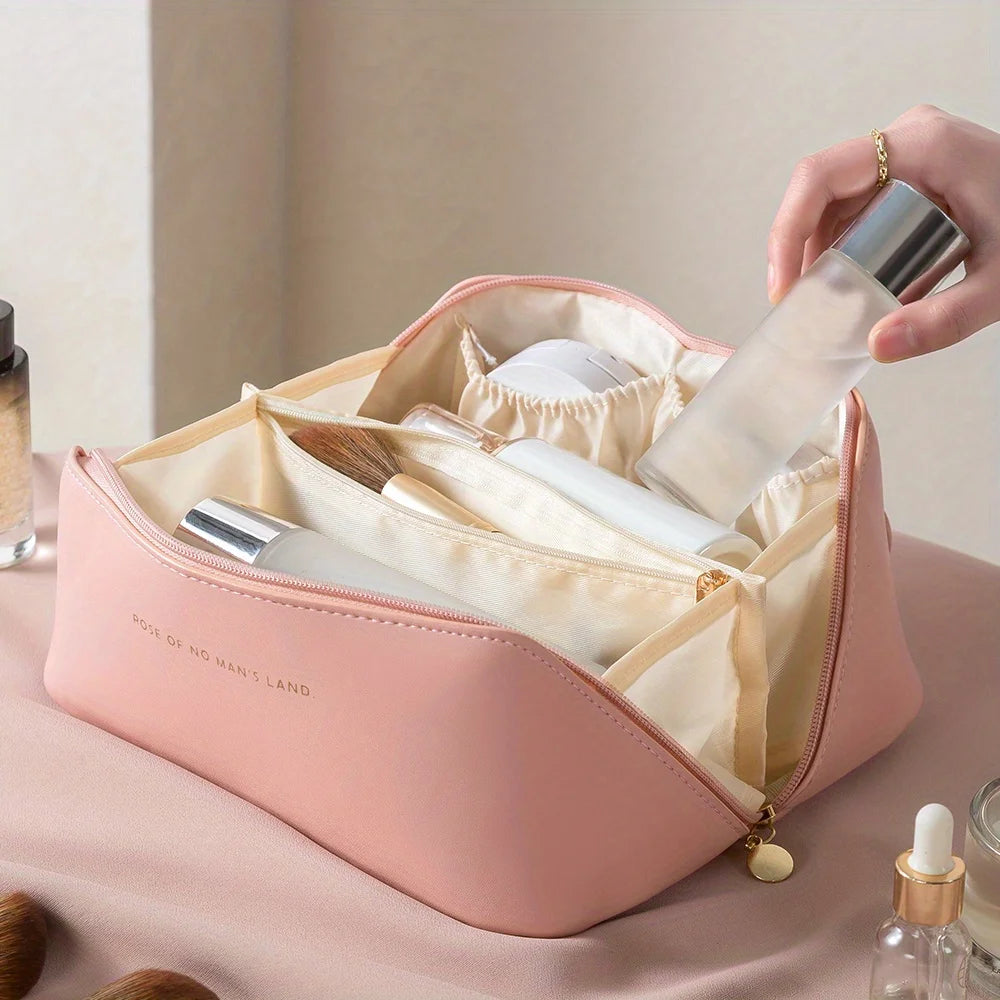 Makeup Organizer Female Toiletry Kit Bag Make Up Case Storage Pouch Luxury Lady Box, Cosmetic Bag, Organizer Bag For Travel Zip by DLC MARKET