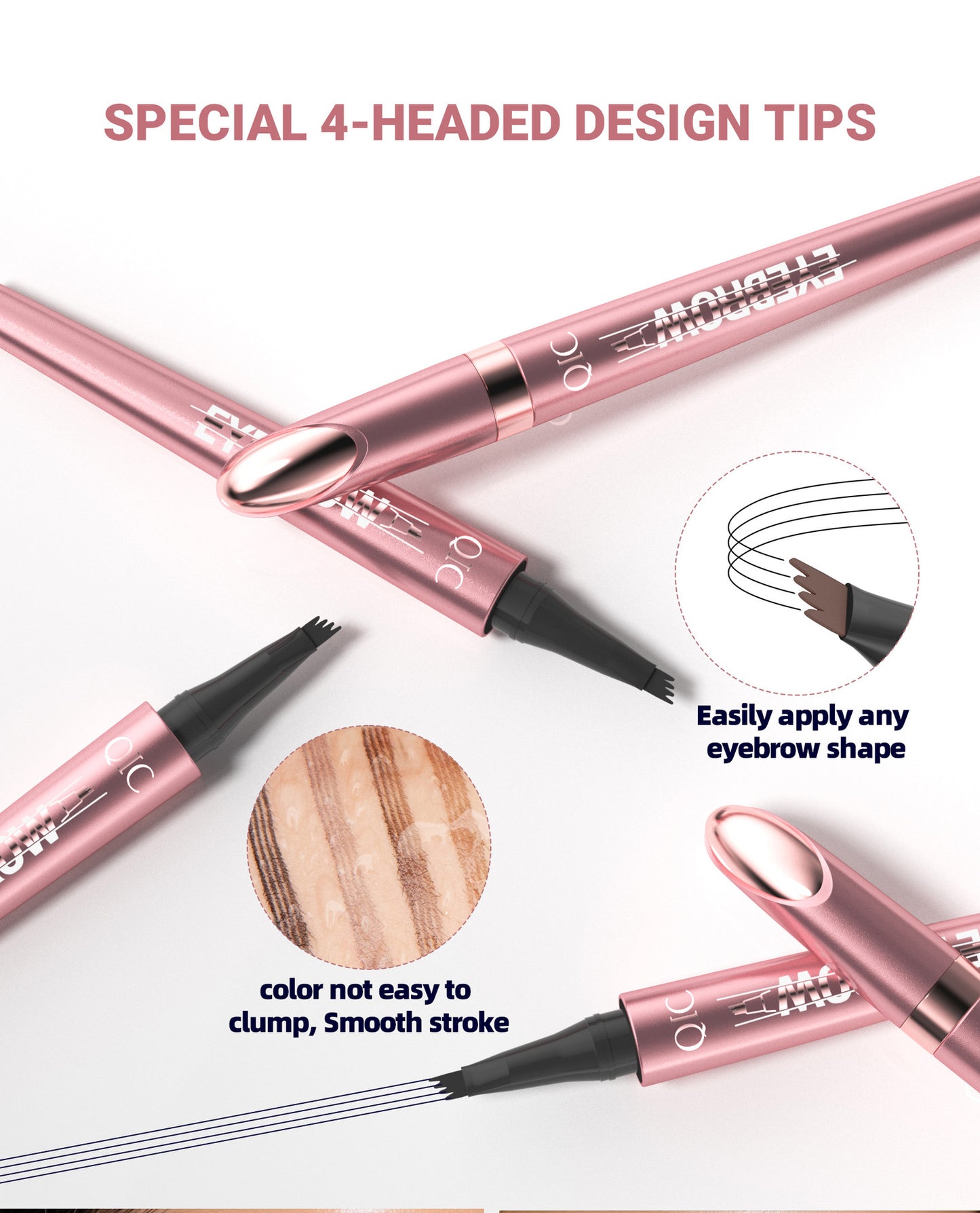 Buy Waterproof And Smooth Not Smudge Four-fork Liquid Eyebrow Pencil online at DLC Market