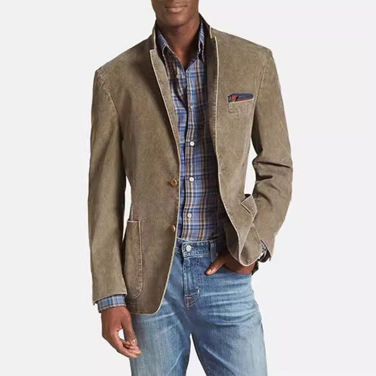 Denim Suit Casual Solid Color Men's Clothing Men's Suit Mens Suits For Men Mens Clothing Outfit Man Costumes Elegant Formal Classic by null