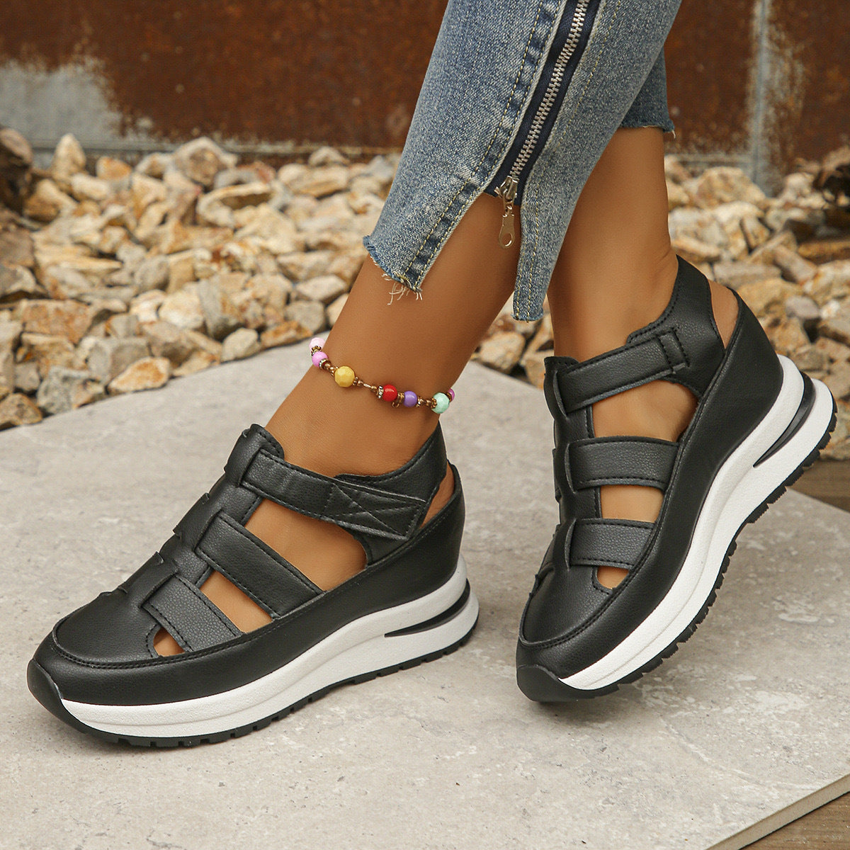 Buy Summer Wedge Baotou Hollow Women's Breathable Shoes online at DLC Market