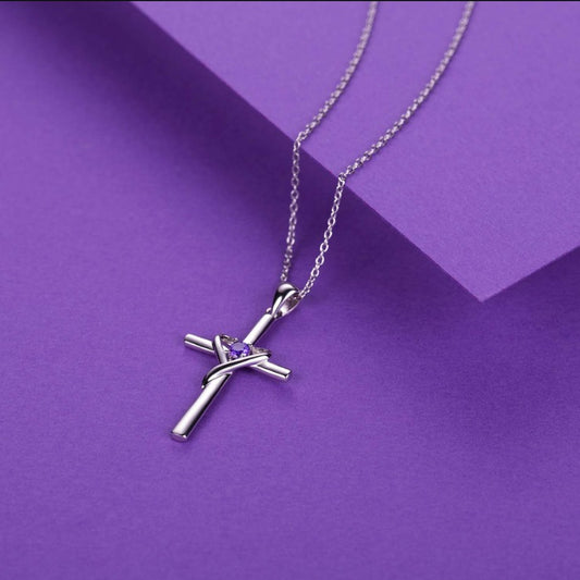 Buy Easter Heart-Shaped Cross Diamond-Encrusted Pendant Necklace For Women online at DLC Market