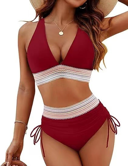 Fashion Women's High Waist Bikini Split Suit by null