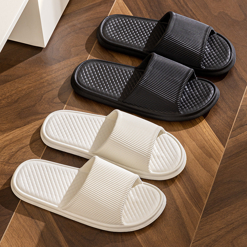 Buy Summer Slipper Indoor House Shoes For Men Women Couples Solid Color Rhombus Striped Non-slip Bathroom Slippers online at DLC Market