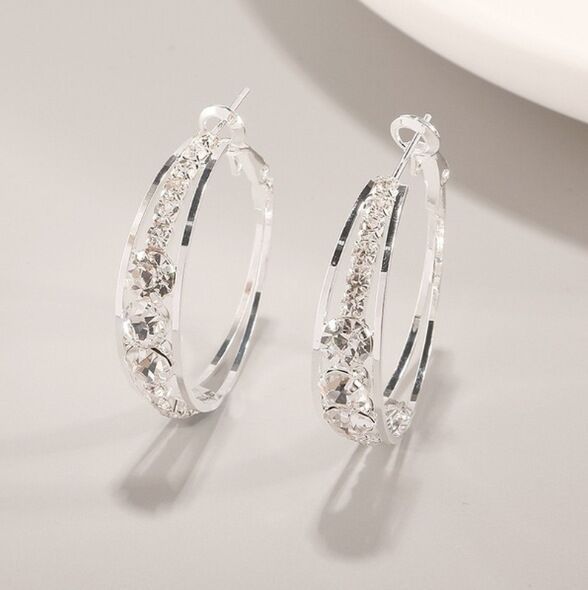 Buy European And American Air Drill Mosaic Women's Earrings online at DLC Market