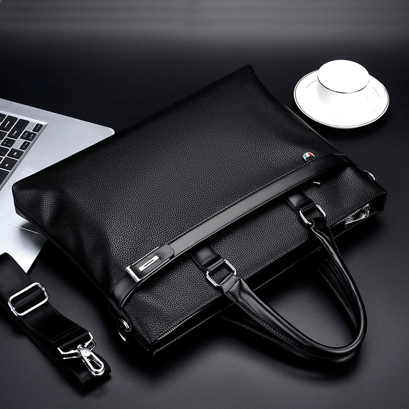 Buy Large Capacity Business Handbag Men's Soft Leather Briefcase online at DLC Market