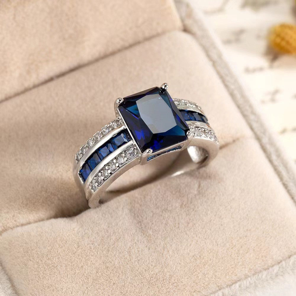 Buy Retro Simple Blue Fashion Ring For Women online at DLC Market