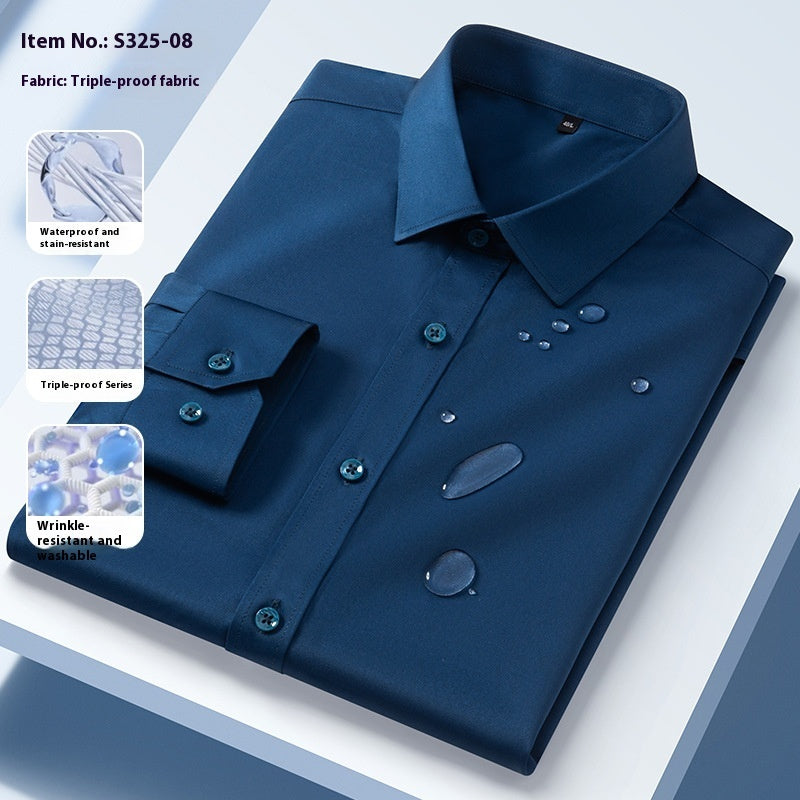 Three-proof Long-sleeved Shirt Men's Clothing by null