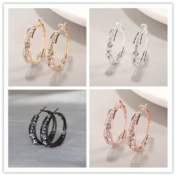 Buy European And American Air Drill Mosaic Women's Earrings online at DLC Market