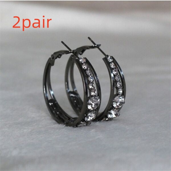 Buy European And American Air Drill Mosaic Women's Earrings online at DLC Market