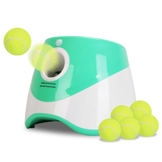 Buy 1Pc Automatic Dog Ball Launcher Toy Included 6 Tennis Balls Dog With 3 Adjustable Launch Distance Interactive Ball Thrower Fetch Machine For Small Medium Dogs online at DLC Market