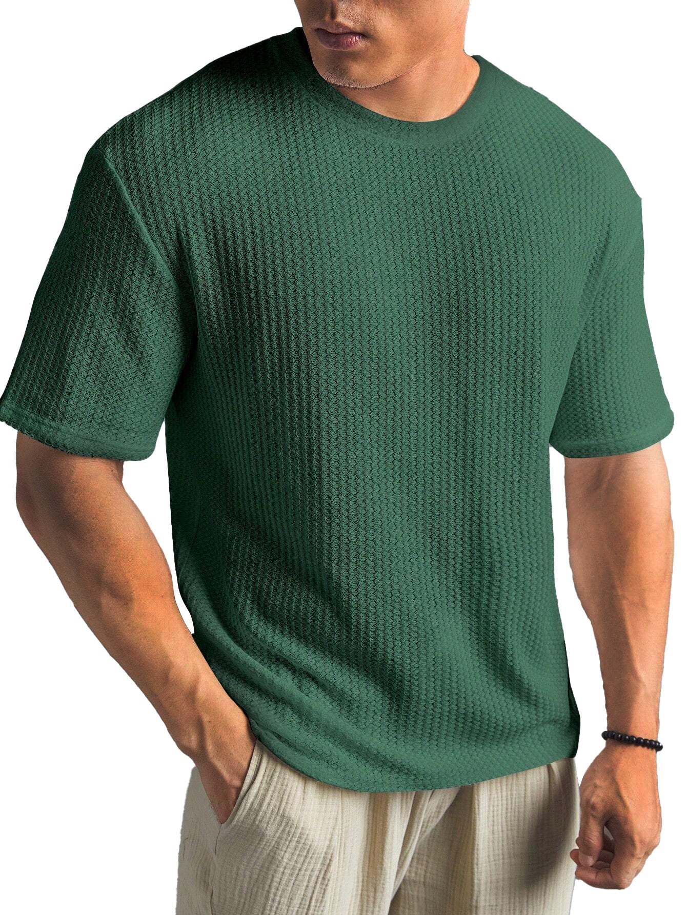 Casual Versatile Solid Color Men's Summer T-shirt by null