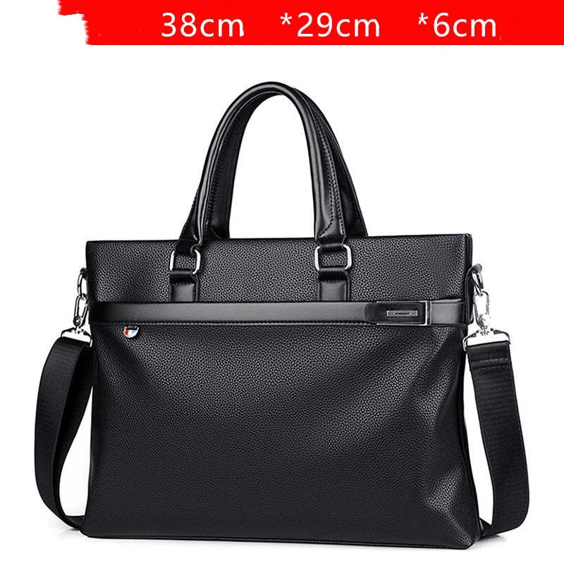 Buy Large Capacity Business Handbag Men's Soft Leather Briefcase online at DLC Market