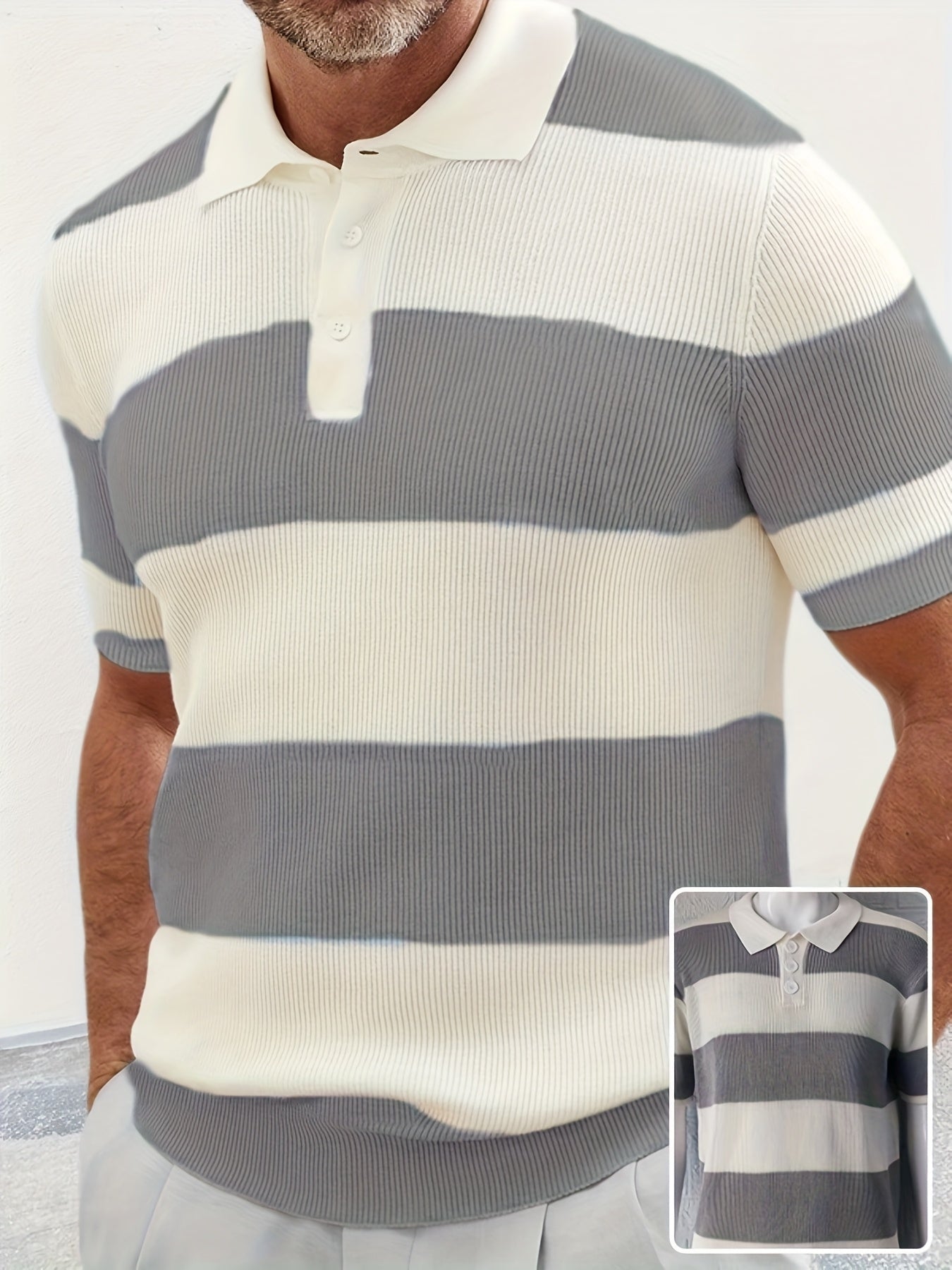 Mens Clothing Summer Fashion Lapel Sweater Short Sleeve Men Clothing Men Wears by null
