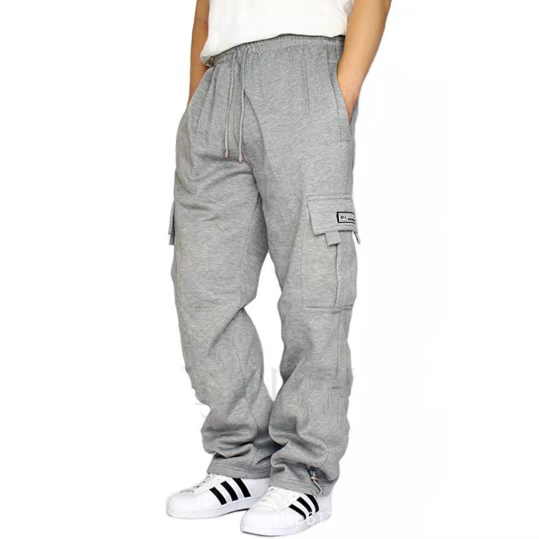 Men Pants Sweatpants Stretch Elastic Waist Jogger Sports Pants Drawstring Trousers Fashion Mens Clothing by null