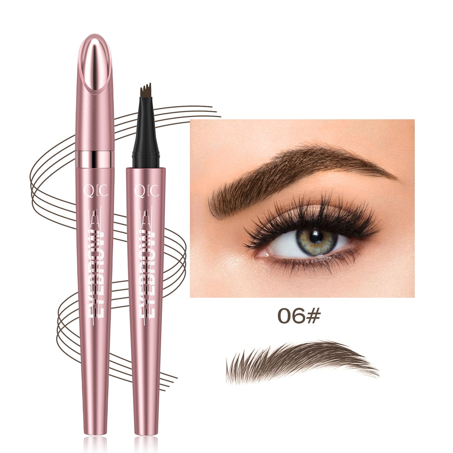 Buy Waterproof And Smooth Not Smudge Four-fork Liquid Eyebrow Pencil online at DLC Market