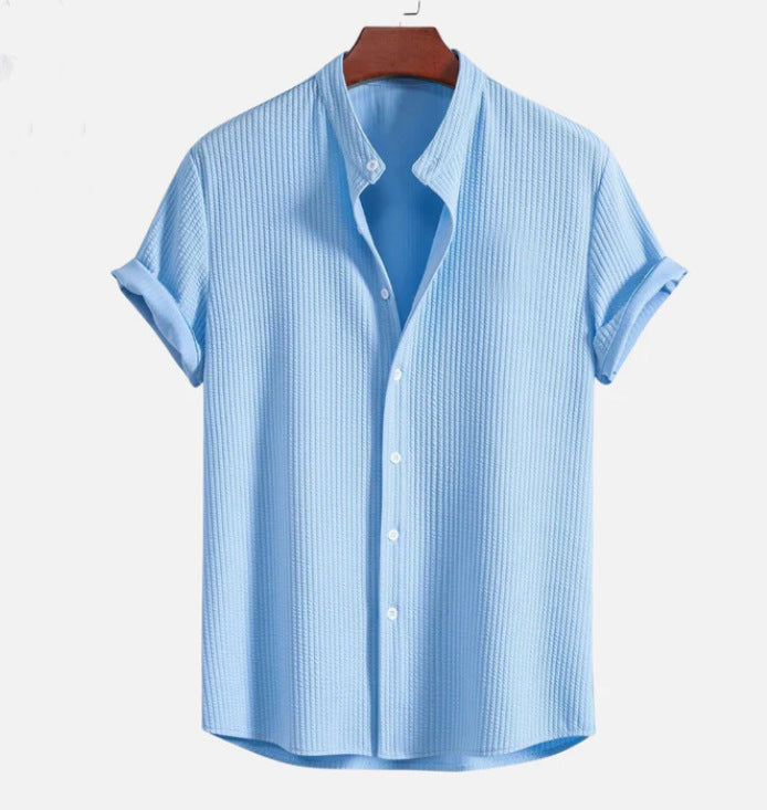 Short Sleeve Loose Shirt Top Summer Mens Clothing by null