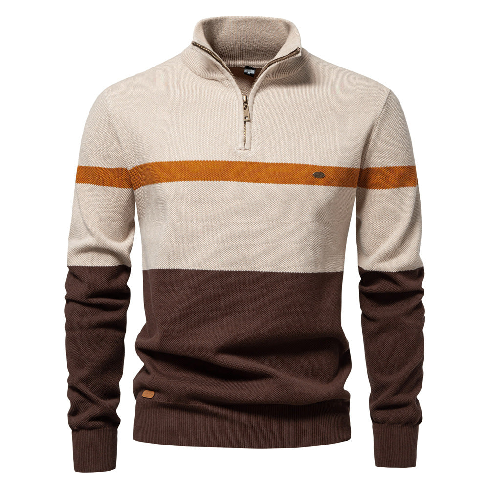 New Color Matching Sweater Men's Clothing by null