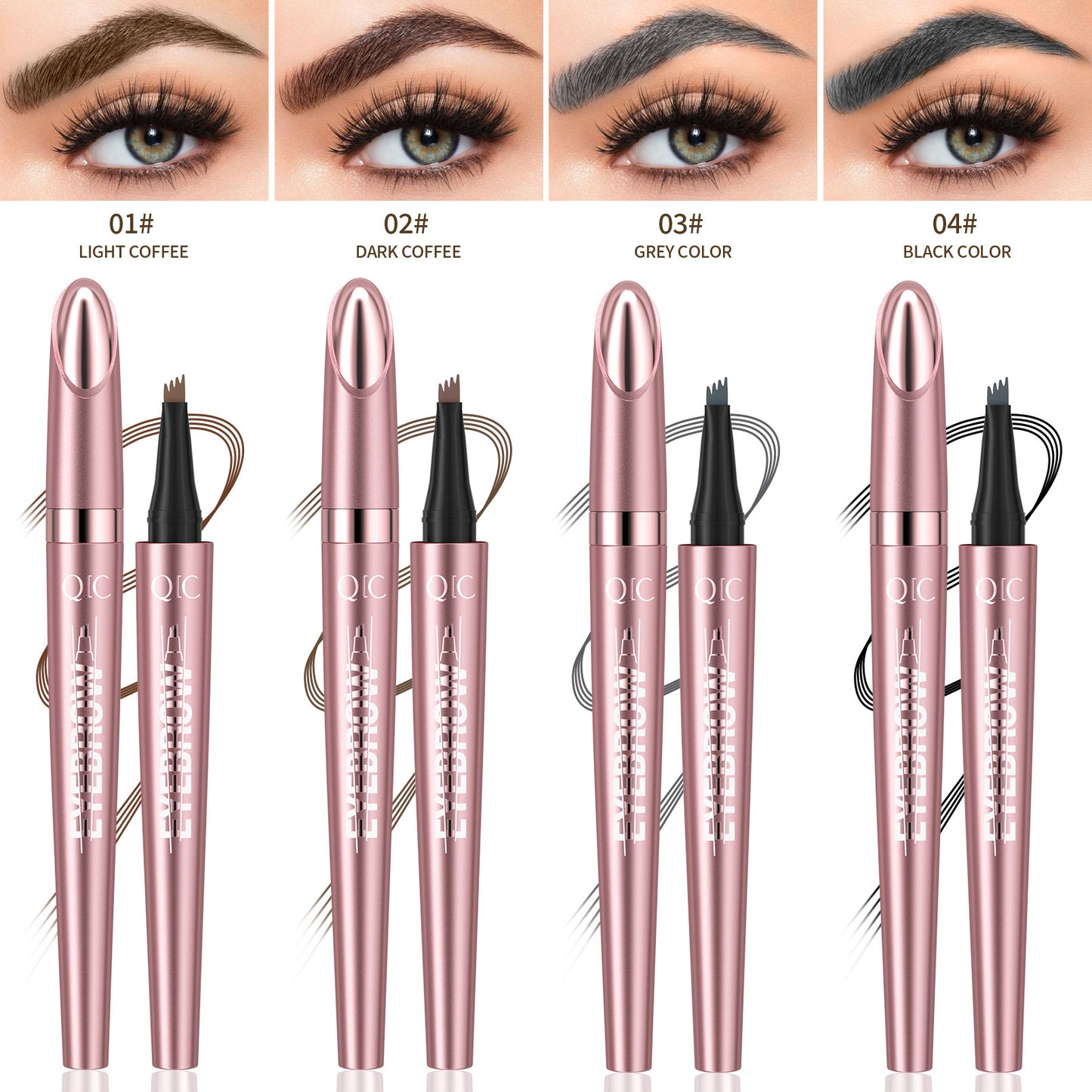 Buy Waterproof And Smooth Not Smudge Four-fork Liquid Eyebrow Pencil online at DLC Market