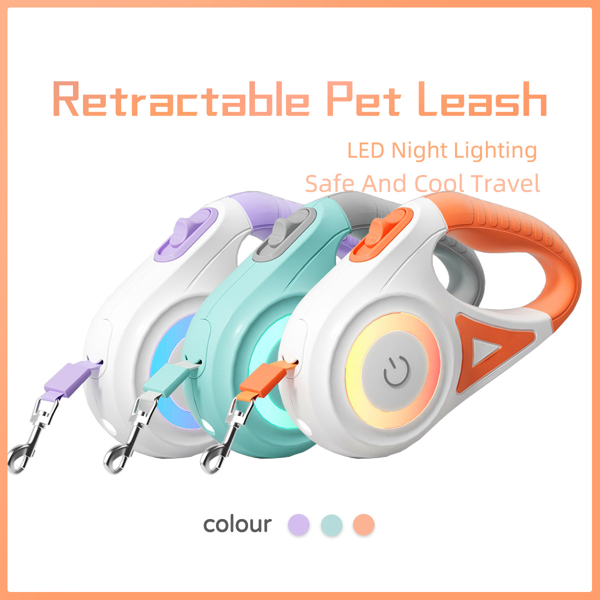 Buy Dog Leash Retractable Leash And Dog Collar Spotlight Automatic Pet Dog Cat Traction Rope For Small Medium Dogs Pet Product online at DLC Market