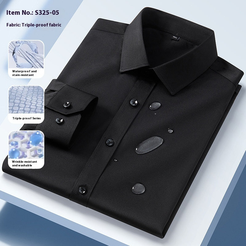 Three-proof Long-sleeved Shirt Men's Clothing by null