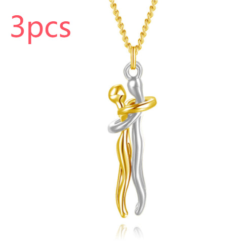 Buy Love Hug Necklace Unisex Men Women Couple Jewelry Simple Temperament Clavicle Chain Valentines Day Lover Gift online at DLC Market
