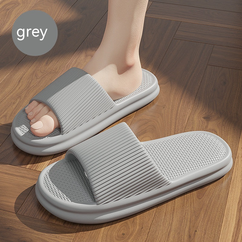 Buy Striped Design Home Slippers For Women Men Soft Anti-slip Floor Bathroom Slippers Solid House Shoes online at DLC Market