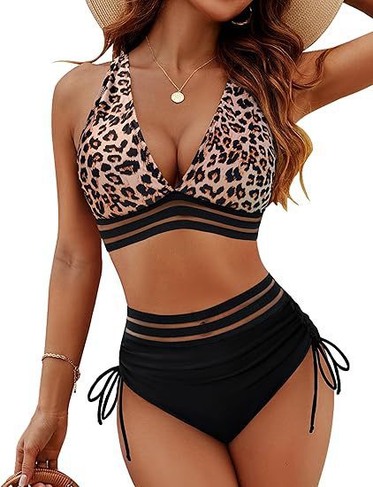 Women's High Waist Bikini Split Suit by null