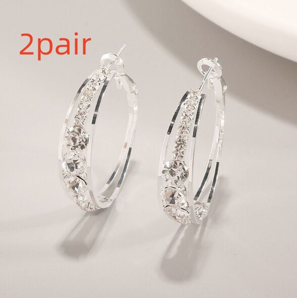 Buy European And American Air Drill Mosaic Women's Earrings online at DLC Market