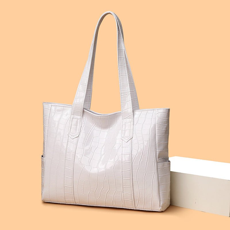 Crocodile Pattern PU Tote Bag for Commuters - DLC MARKET
