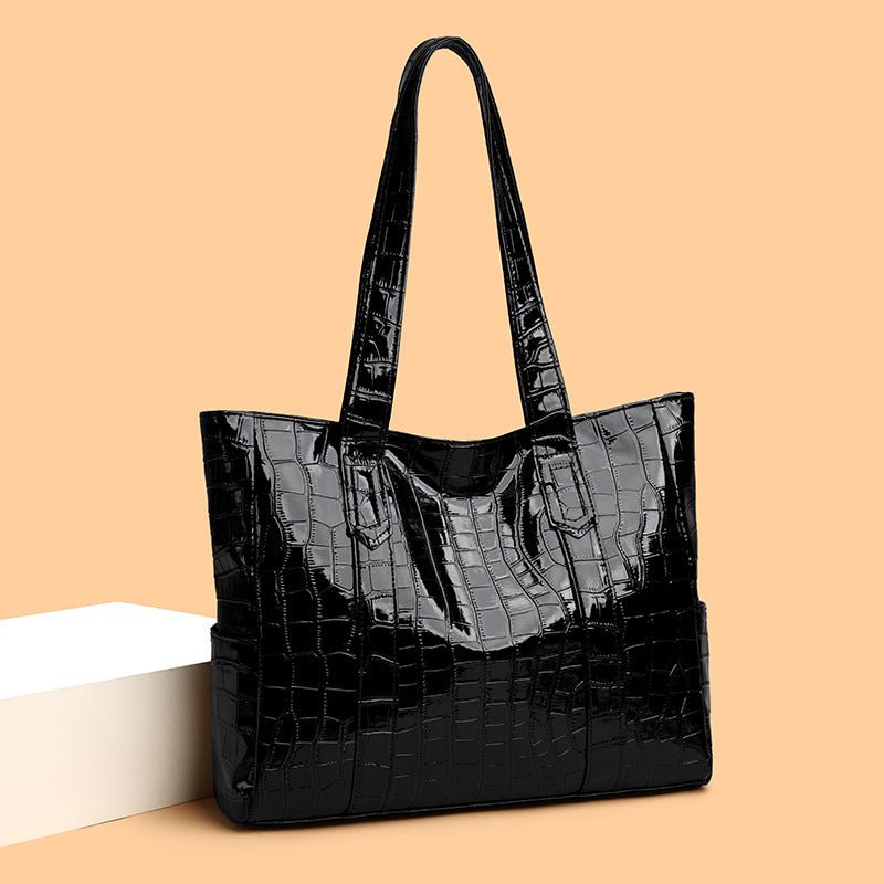 Crocodile Pattern PU Tote Bag for Commuters - DLC MARKET