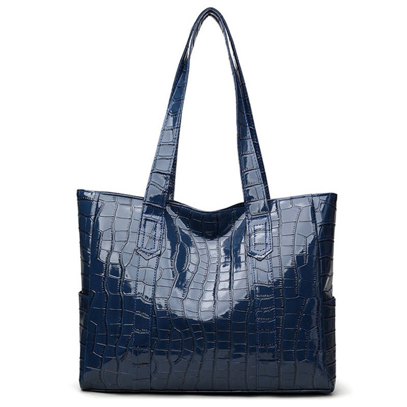 Crocodile Pattern PU Tote Bag for Commuters - DLC MARKET