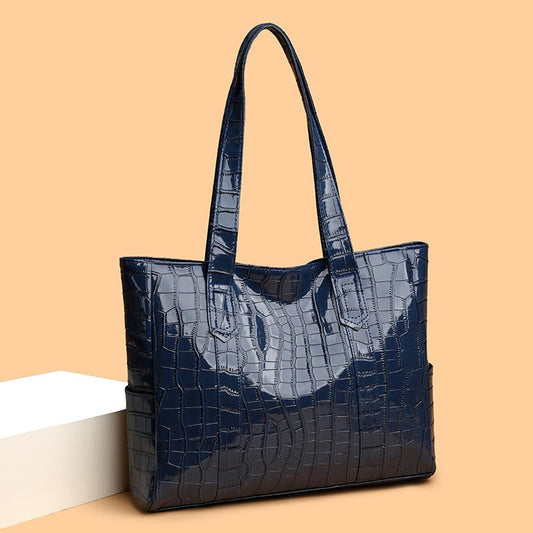 Crocodile Pattern PU Tote Bag for Commuters - DLC MARKET