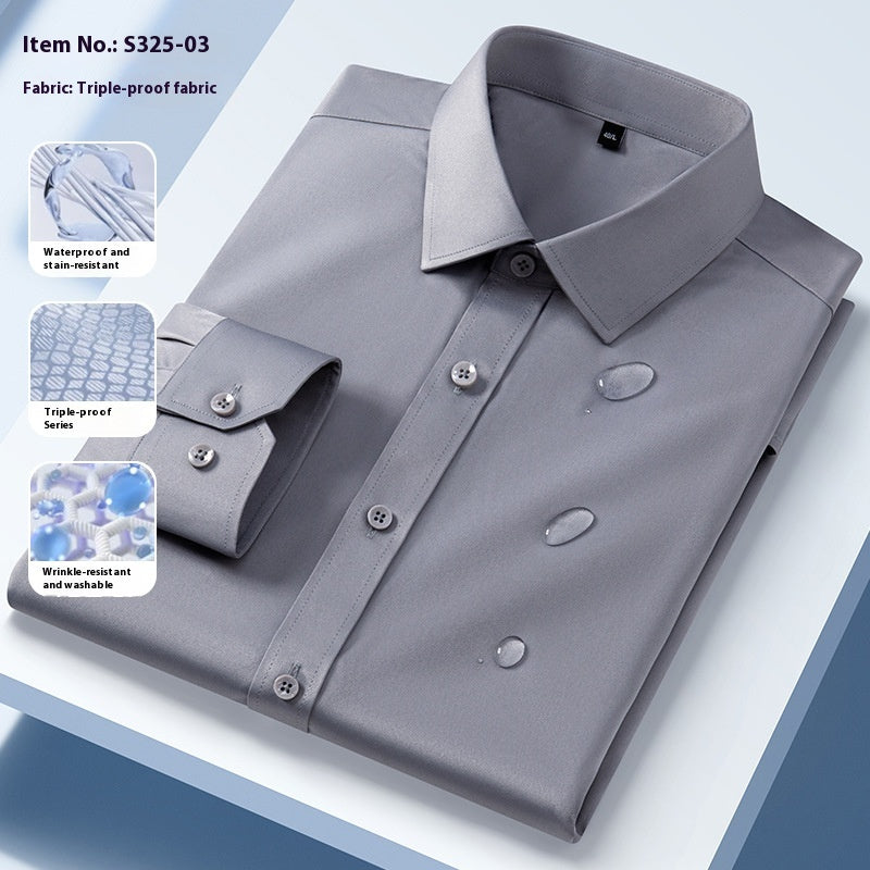 Three-proof Long-sleeved Shirt Men's Clothing by null