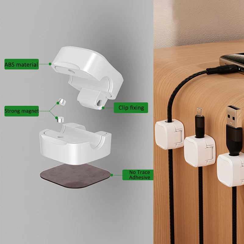 Buy Magnetic Cable Clip Under Desk Cable Management Adjustable Cord Holder Wire Organizer And Cable Management Wire Keeper online at DLC Market