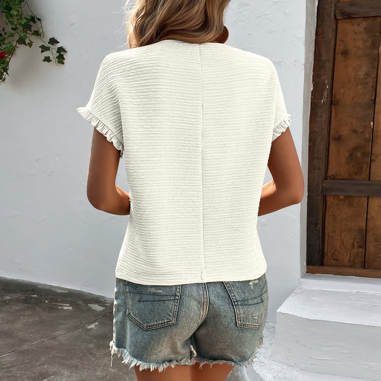 Buy Women's Knitwear Casual Top Round Neck T-shirt online at DLC Market