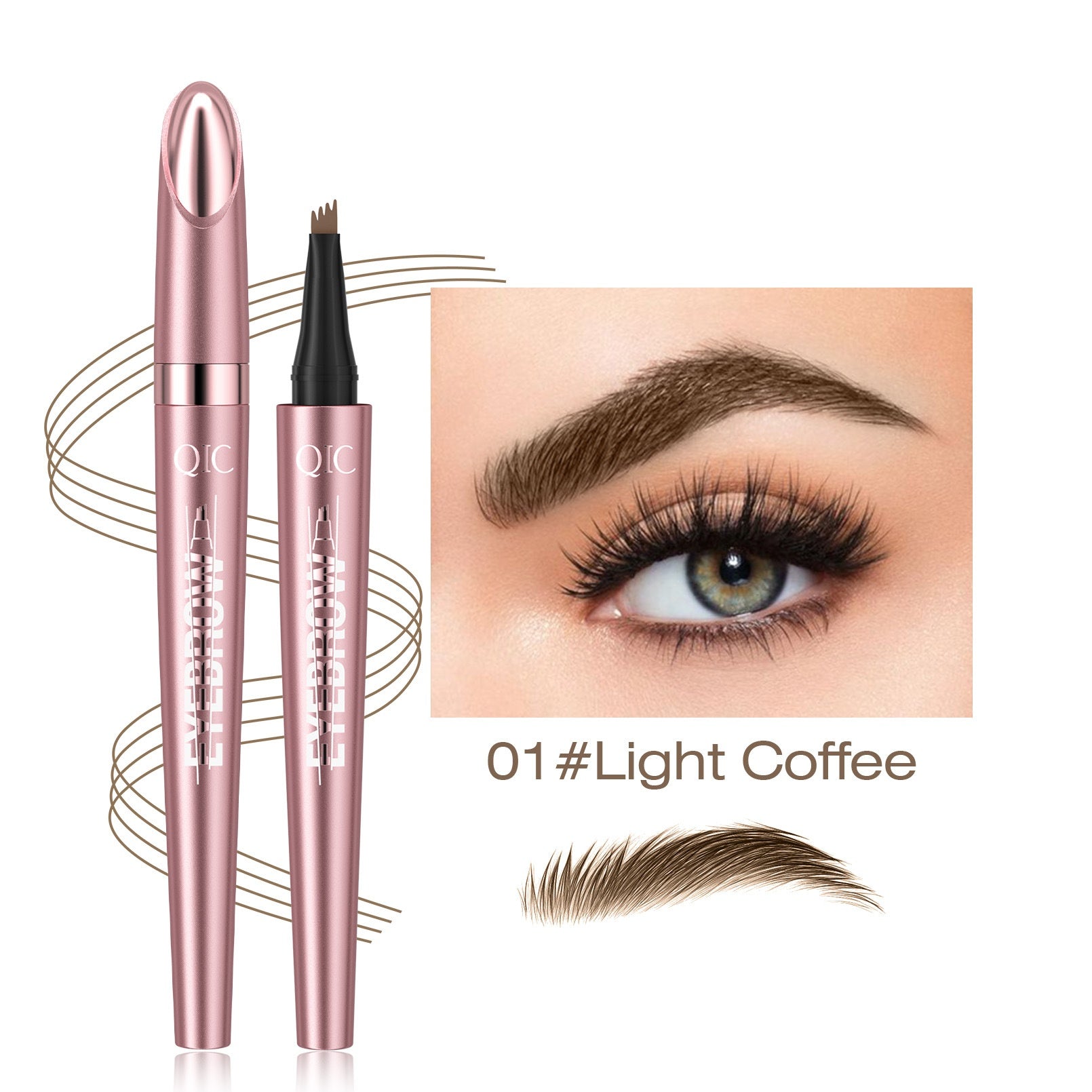 Buy Waterproof And Smooth Not Smudge Four-fork Liquid Eyebrow Pencil online at DLC Market