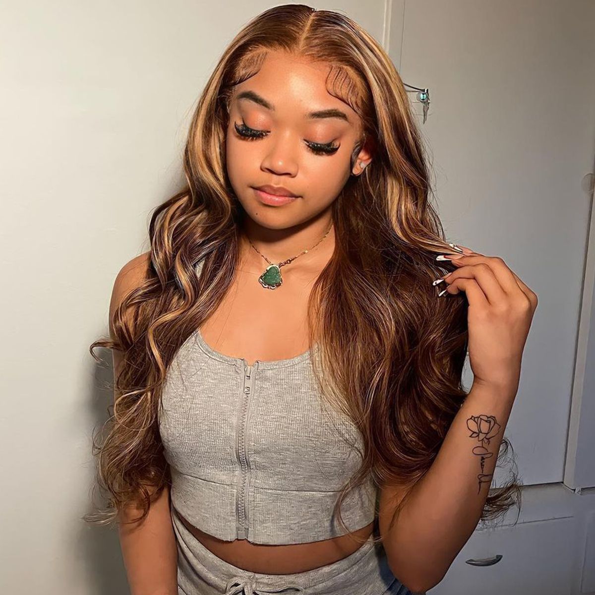 4x4 Lace Closure Wig Human Hair P427 Body Wave Density by null