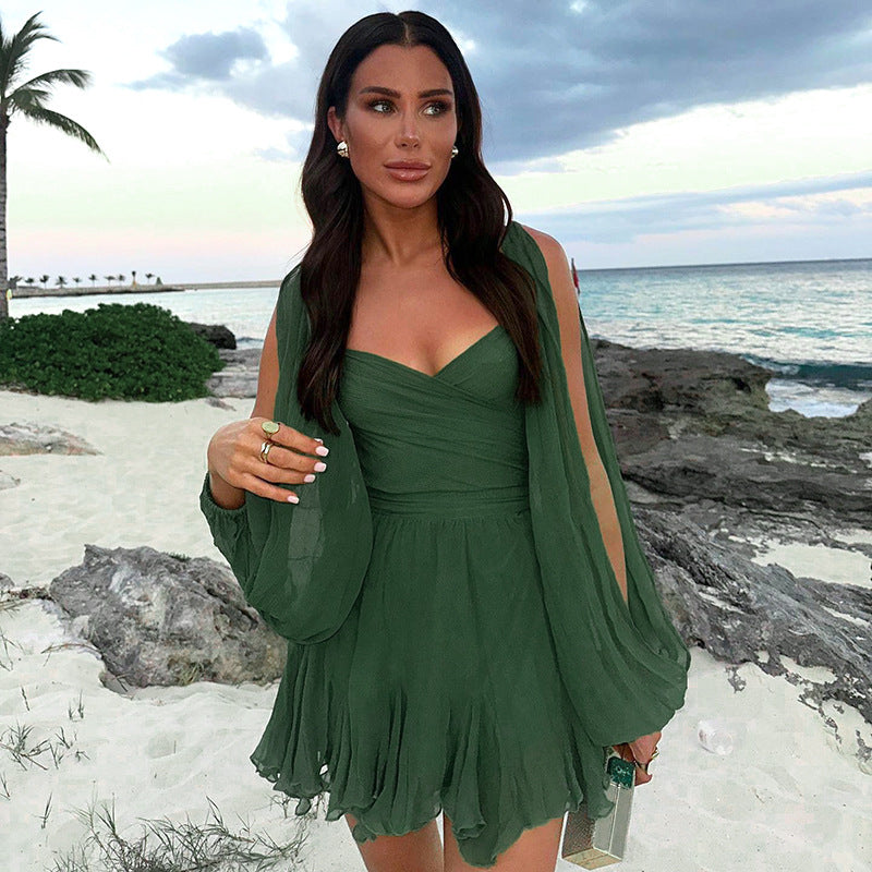 Buy Women's Solid Color Slim Fit Short Dress online at DLC Market