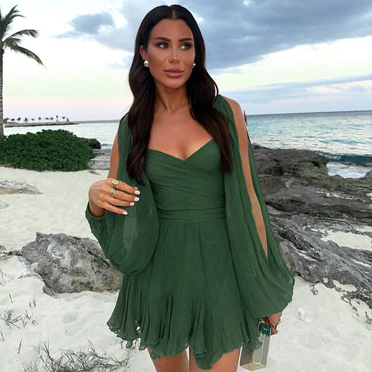 Buy Women's Solid Color Slim Fit Short Dress online at DLC Market
