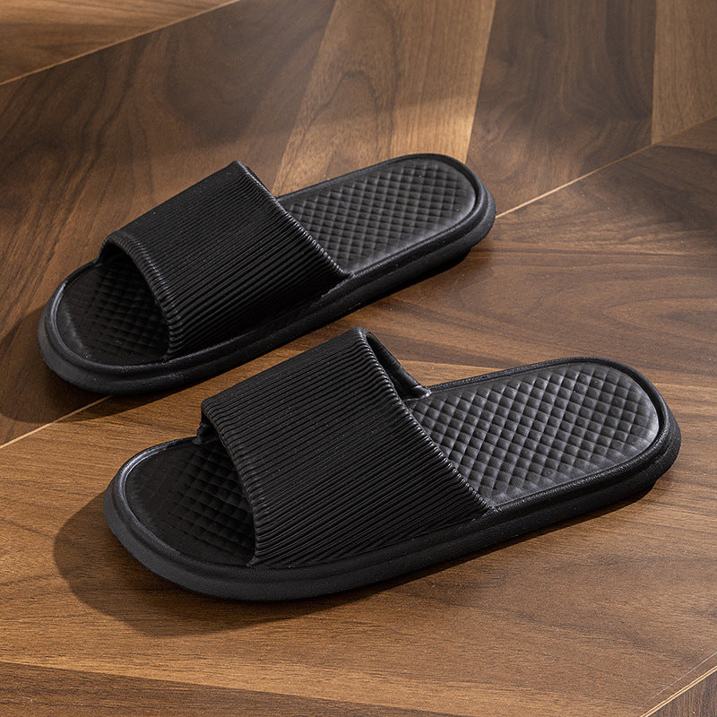 Buy Summer Slipper Indoor House Shoes For Men Women Couples Solid Color Rhombus Striped Non-slip Bathroom Slippers online at DLC Market