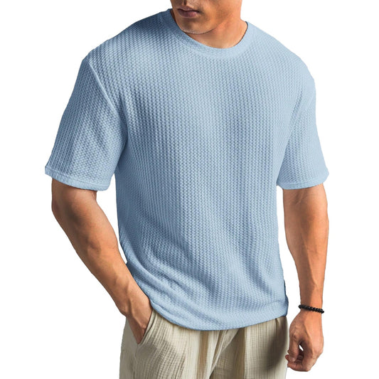 Casual Versatile Solid Color Men's Summer T-shirt by null