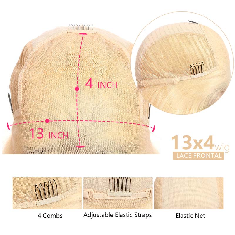 13x4 Lace Front Human Hair Wigs 613 Body Wave Density by null