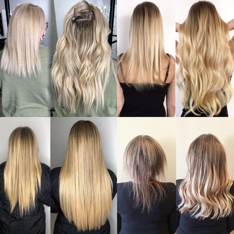 Double Pull Full Virgin Real 50g Hair Extension Long With Weft Invisible Skin Weft 20 Thick Seamless Human Hair by null