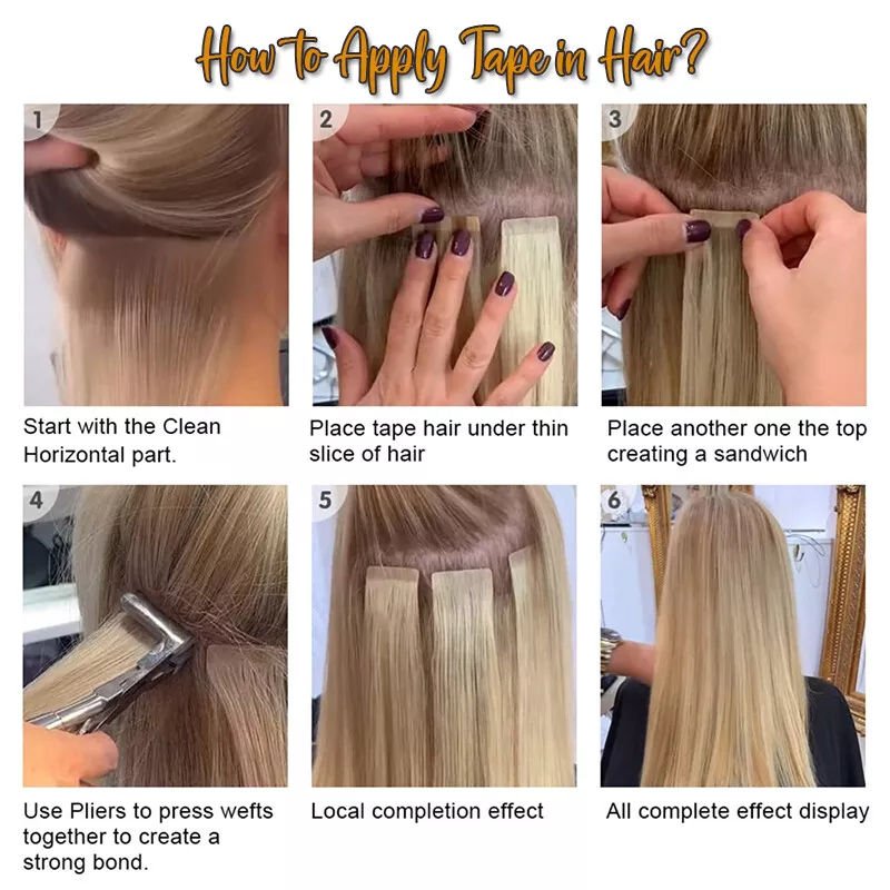 Double Pull Full Virgin Real 50g Hair Extension Long With Weft Invisible Skin Weft 20 Thick Seamless Human Hair by null