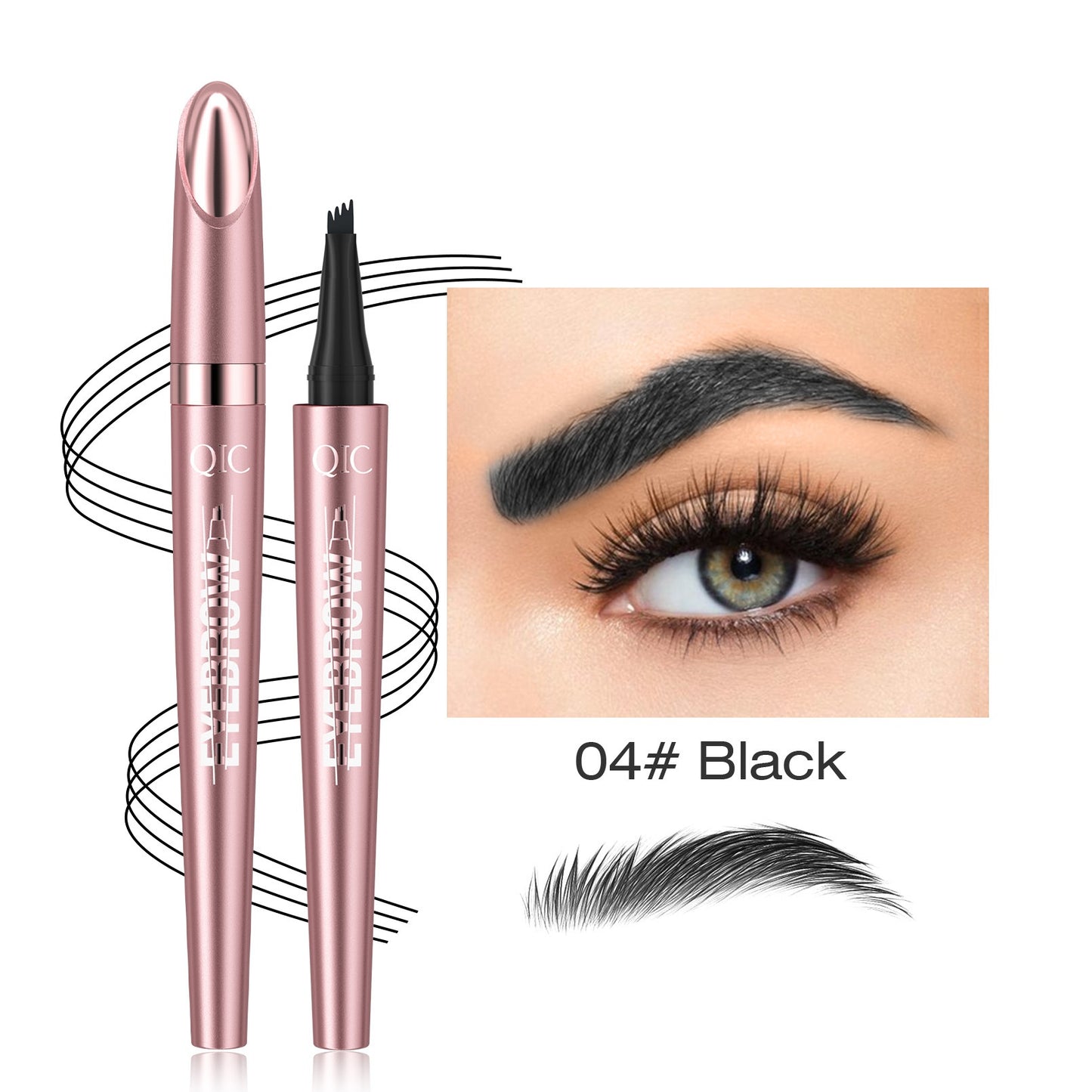 Buy Waterproof And Smooth Not Smudge Four-fork Liquid Eyebrow Pencil online at DLC Market