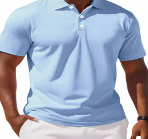 High Sense Casual Solid Color Buttons Short Sleeve by null