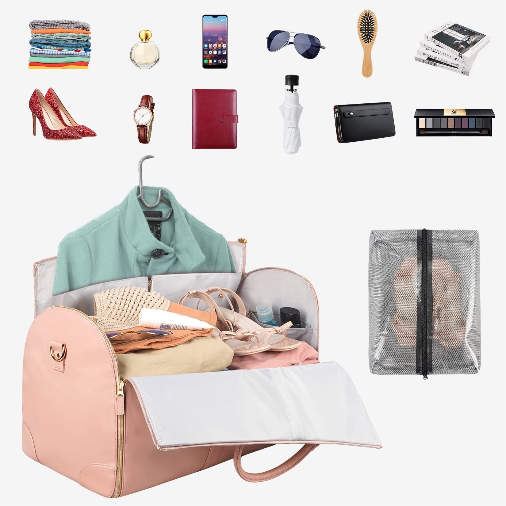 Buy Large Capacity Travel Duffle Bag Women's Handbag Folding Suit Bag Waterproof Clothes Totes online at DLC Market