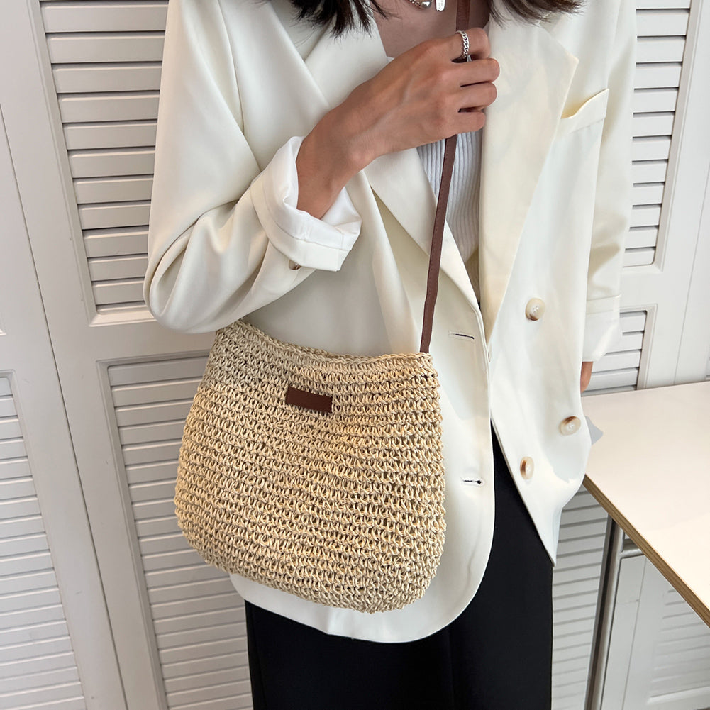 Buy Niche Design Vacation Straw Tote Bag online at DLC Market