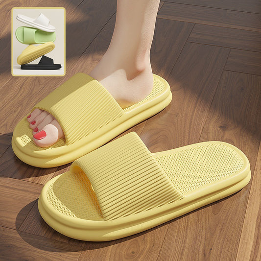 Buy Striped Design Home Slippers For Women Men Soft Anti-slip Floor Bathroom Slippers Solid House Shoes online at DLC Market