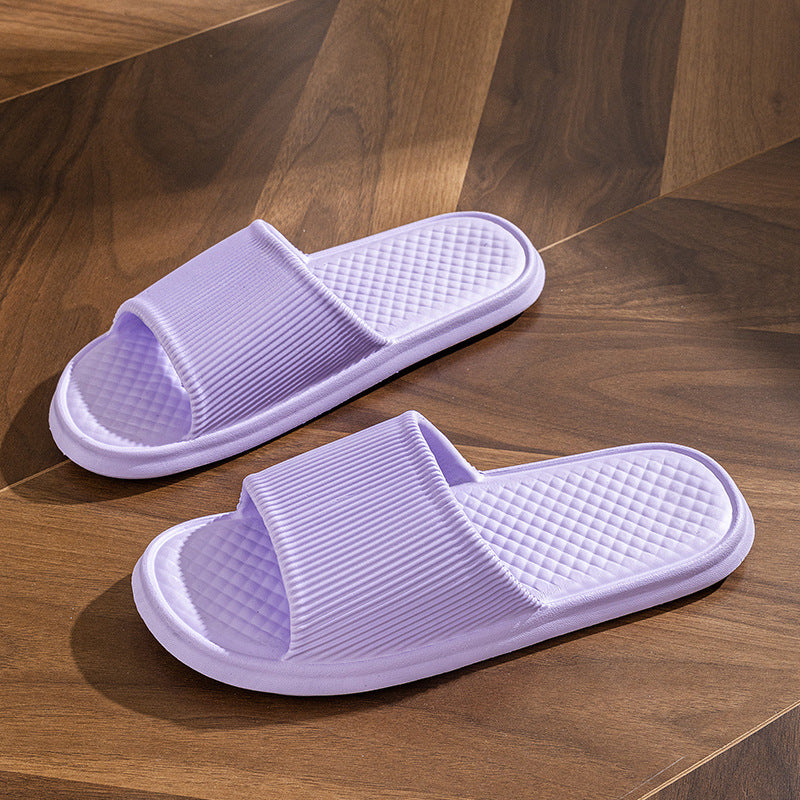 Buy Summer Slipper Indoor House Shoes For Men Women Couples Solid Color Rhombus Striped Non-slip Bathroom Slippers online at DLC Market